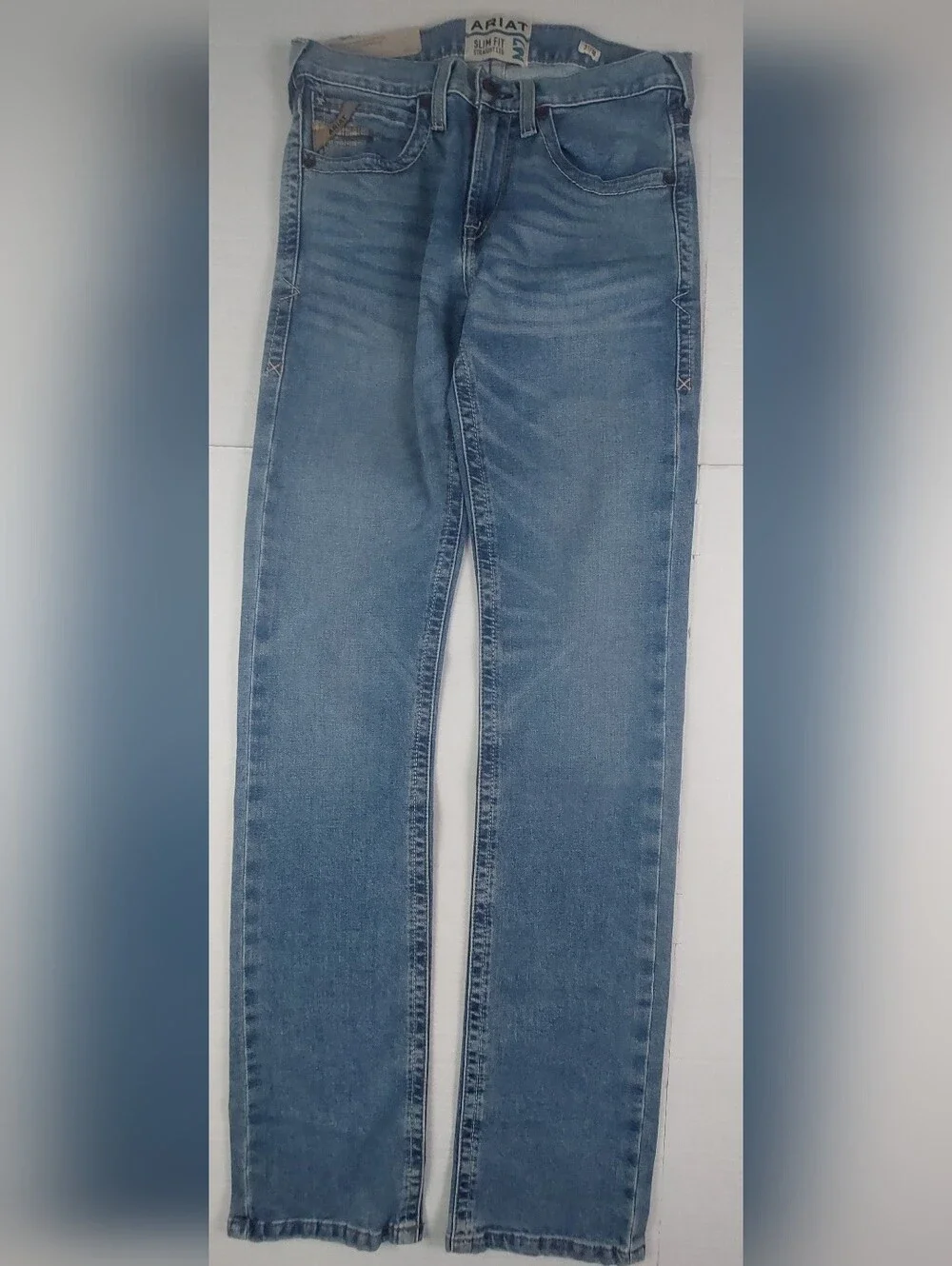 Ariat M7 Julian Jeans Mens Size 31x38 Hartwell Blue Slim Fit Straight Leg NWT